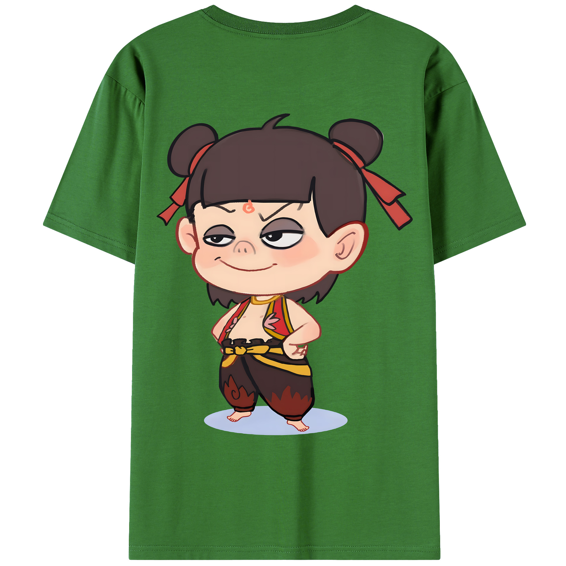 （画像用） Ne Zha 2 ナタ 魔童の大暴れ レディース半袖Tシャツ(バックプリント)